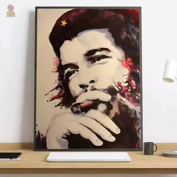 affiche-che-guevara-aquarelle-cigare-portrait-1 Affiche aquarelle portrait de Che Guevara avec cigare