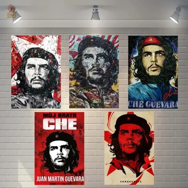 Art mural Che Guevara sur fond beige