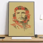 Affiche typographique Che Guevara Freedom