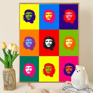 Affiche Che Guevara Warhol, portraits multicolores neufs