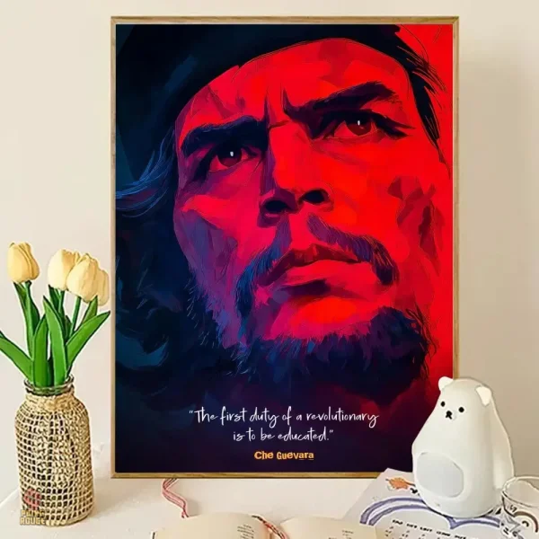 Affiche Che Guevara, style vibrant et audacieux en couleurs