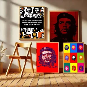Portraits multicolores de Che Guevara dans un style Warhol