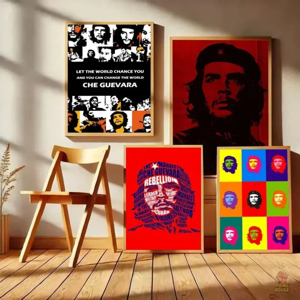 Portraits multicolores de Che Guevara dans un style Warhol