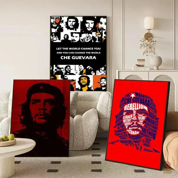 Affiche artistique de Che Guevara, design coloré unique