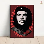 Poster Che Guevara, design dynamique et rouge
