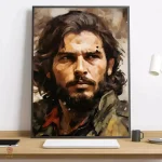 Affiche réaliste Che Guevara regard intense