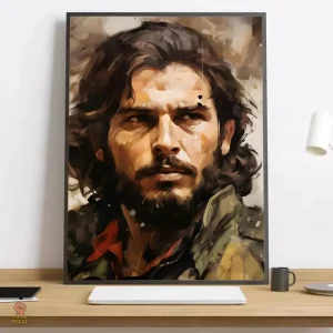 Affiche réaliste Che Guevara regard intense