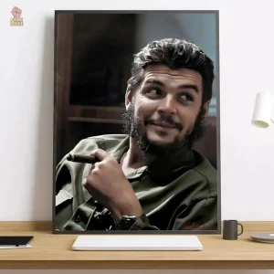 Affiche Che Guevara réaliste avec cigare et sourire