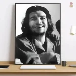 Affiche Che Guevara en noir et blanc avec sourire