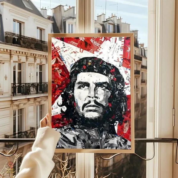affiche-che-guevara-pop-art-rouge-noir-graphique-1 Affiche Che Guevara pop art rouge et noir graphique