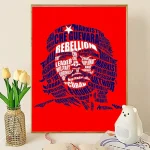 Portrait de Che Guevara, style iconique sur affiche