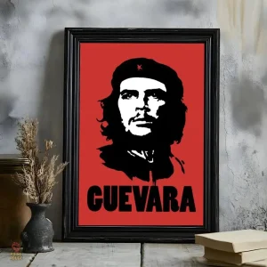 Affiche Che Guevara portrait fond rouge