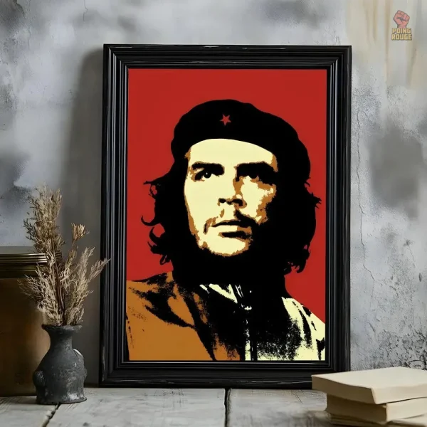 Affiche inspirante de Che Guevara sur fond vibrant