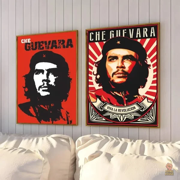 Affiche emblématique de Che Guevara en rouge