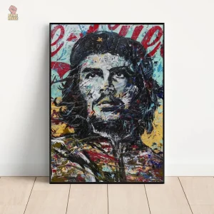 Affiche portrait Che Guevara peinture gestuelle