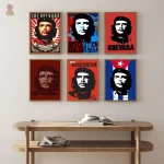 Affiche artistique Che Guevara, style pop art vibrant