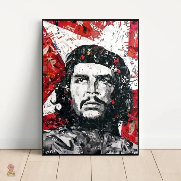 Affiche artistique Che Guevara avec effet tridimensionnel