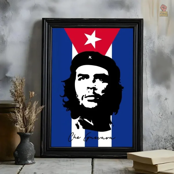 Affiche Che Guevara au format portrait typographique