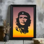 Affiche graphique Che Guevara en coloris Bordeaux