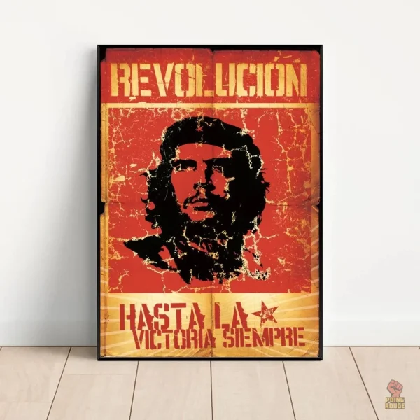 Design typographique de Che Guevara sur fond noir
