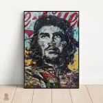 Reproduction de Che Guevara silhouette et drapeau Cuba