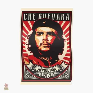 Affiche Che Guevara style révolution OBEY beige