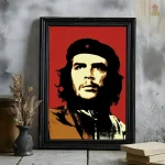 Affiche Che Guevara avec arrière-plan crépusculaire orange
