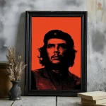 Affiche Che Guevara, design cubain, teintes de bleu