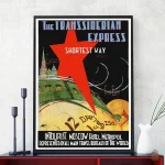 Affiche rétro de propagande soviétique