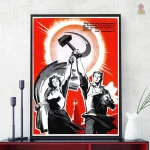 Affiche rétro de propagande soviétique N°9