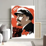 Affiche vintage Staline CCCP en toile décorative