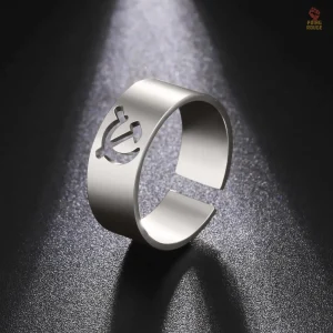 Bague acier URSS avec motif faucille et marteau