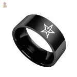 Bague noire faucille et marteau