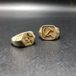 Bague faucille marteau avec étoile rouge CCCP