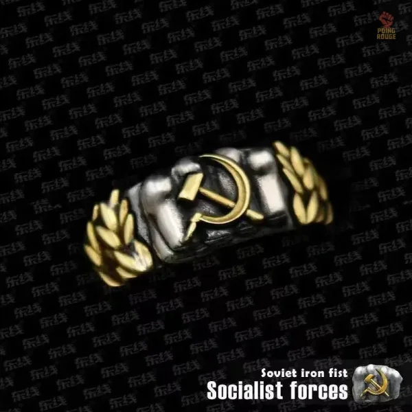 Bague vintage au design communiste distinctif
