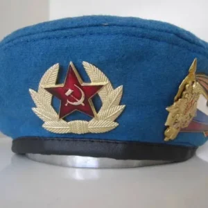 Béret officier URSS bleu avec étoile et médaille