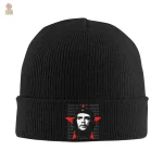 Bonnet Che Guevara tricoté multicolore en style classique