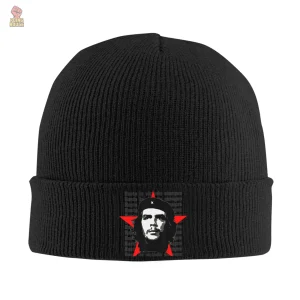 Bonnet Che Guevara tricoté multicolore en style classique