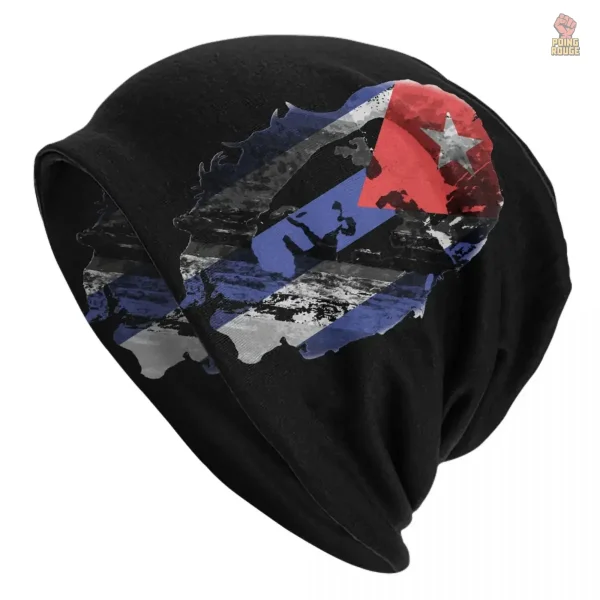 bonnet-che-guevara-drapeau-cuba-silhouette-noir-1 Bonnet Che Guevara noir avec silhouette et drapeau cubain
