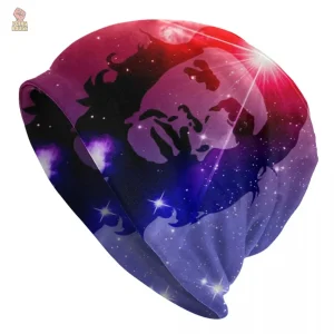 Bonnet Che Guevara violet et rouge avec silhouette emblématique
