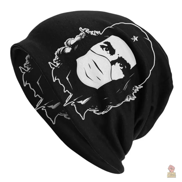 bonnet-che-guevara-masque-portrait-fond-noir-1 Bonnet Che Guevara avec portrait sur fond noir