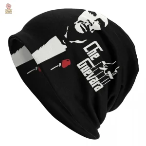 Bonnet Che Guevara noir au style graphique parrain