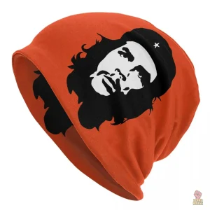Bonnet Che Guevara avec portrait sur fond orange