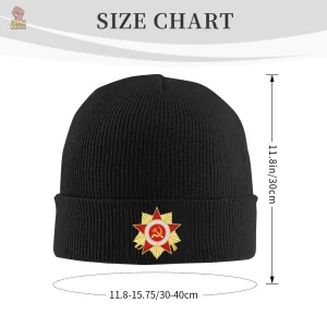 Bonnet tricoté étoile rouge URSS, style communiste