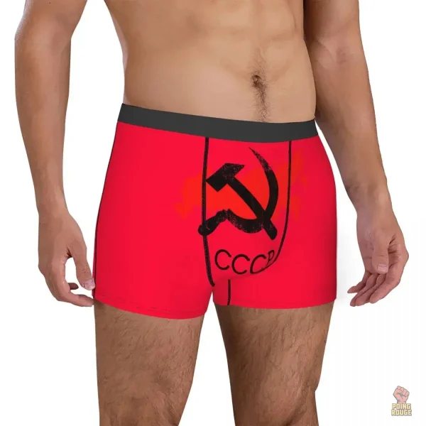 Boxer CCCP pour homme au design emblématique rouge