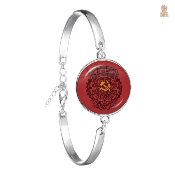 Accessoire vintage communiste, bracelet avec insigne URSS