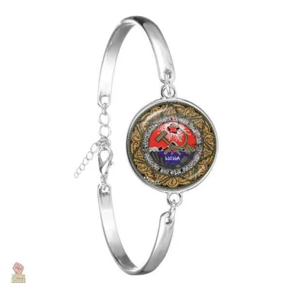 bracelet-communiste-marteau-et-faucille-dore-1 Bracelet doré avec symbole de la faucille et du marteau