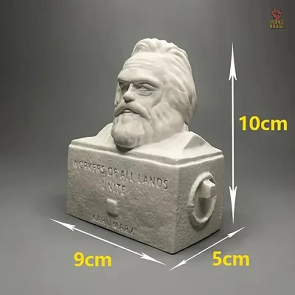Sculpture de Karl Marx, décoration inspirée du communisme