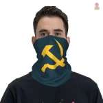 Accessoire communiste en jaune et bleu pétrole, style unique