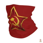 Cache-cou noir et jaune Marteau Faucille, accessoire communiste